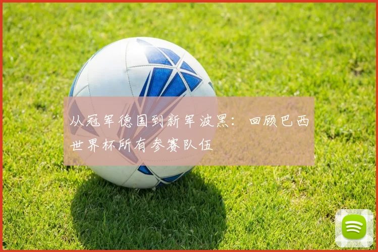从冠军德国到新军波黑：回顾巴西世界杯所有参赛队伍